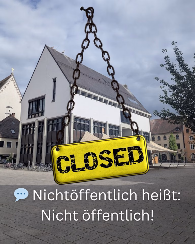 Mehr über den Artikel erfahren 💬 Nichtöffentlich heißt: Nicht öffentlich!